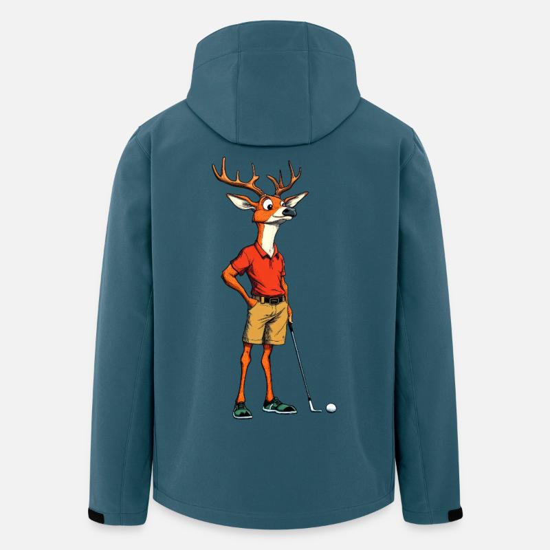 Professionnel de golf Hirsch en polo - Veste softshell homme en polyester recyclé Stanley/Stella - bleu pétrole foncé