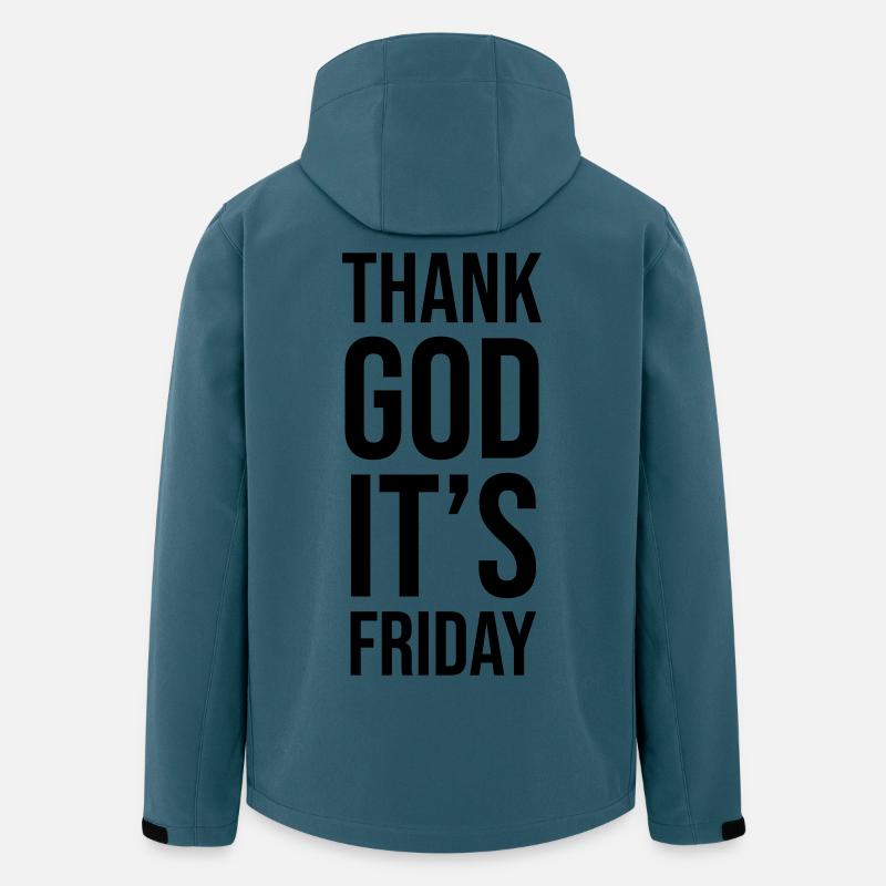 Thank God Its Friday - Recycelte Männer Softshell-Jacke von Stanley/Stella - Dunkles Petrol