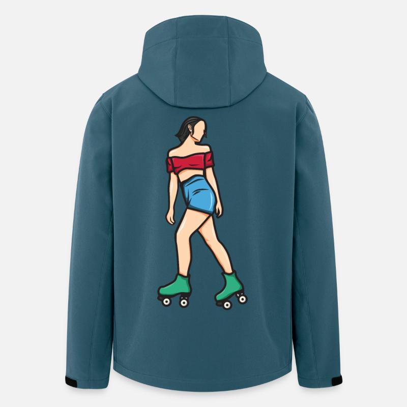 Rollschuh Mädchen - Recycelte Männer Softshell-Jacke von Stanley/Stella - Dunkles Petrol