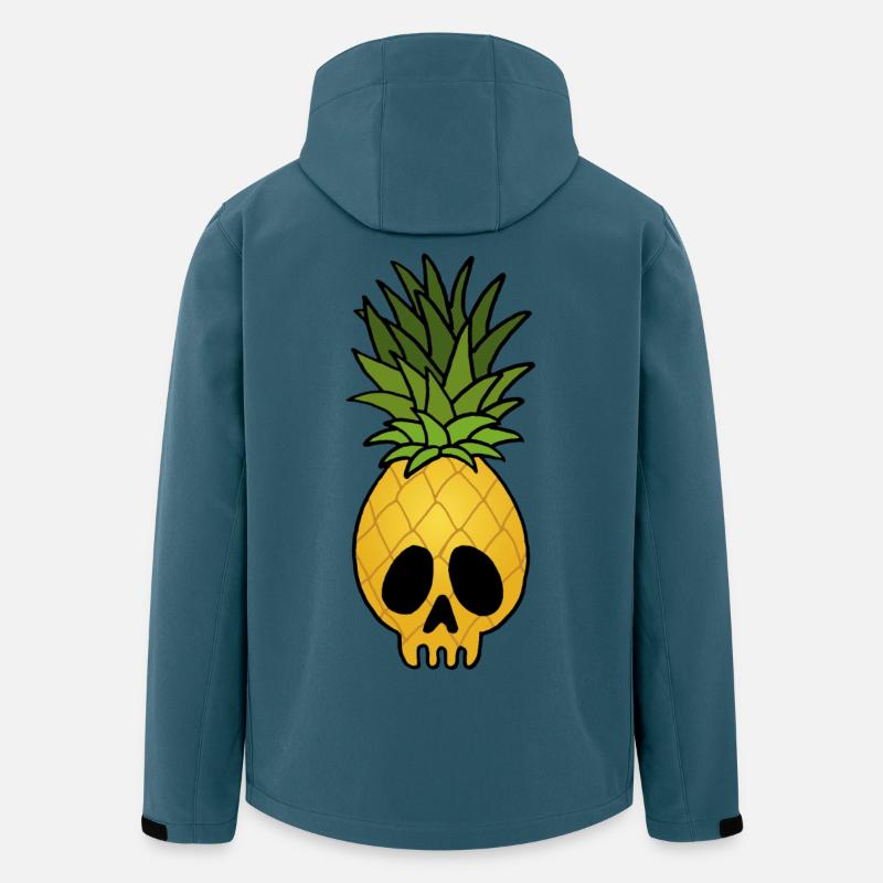 Ananas-Schädel - Recycelte Männer Softshell-Jacke von Stanley/Stella - Dunkles Petrol