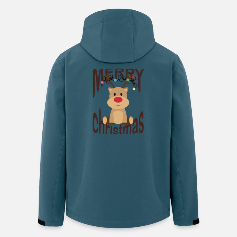 Merry Christmas Rentier  - Recycelte Männer Softshell-Jacke von Stanley/Stella - Dunkles Petrol