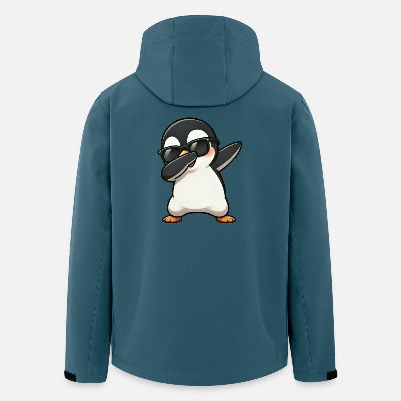 Dabbing Pinguin - Recycelte Männer Softshell-Jacke von Stanley/Stella - Dunkles Petrol