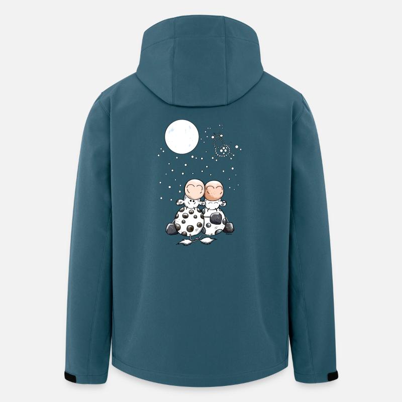 Romantisches Kuh Sternbild - Recycelte Männer Softshell-Jacke von Stanley/Stella - Dunkles Petrol