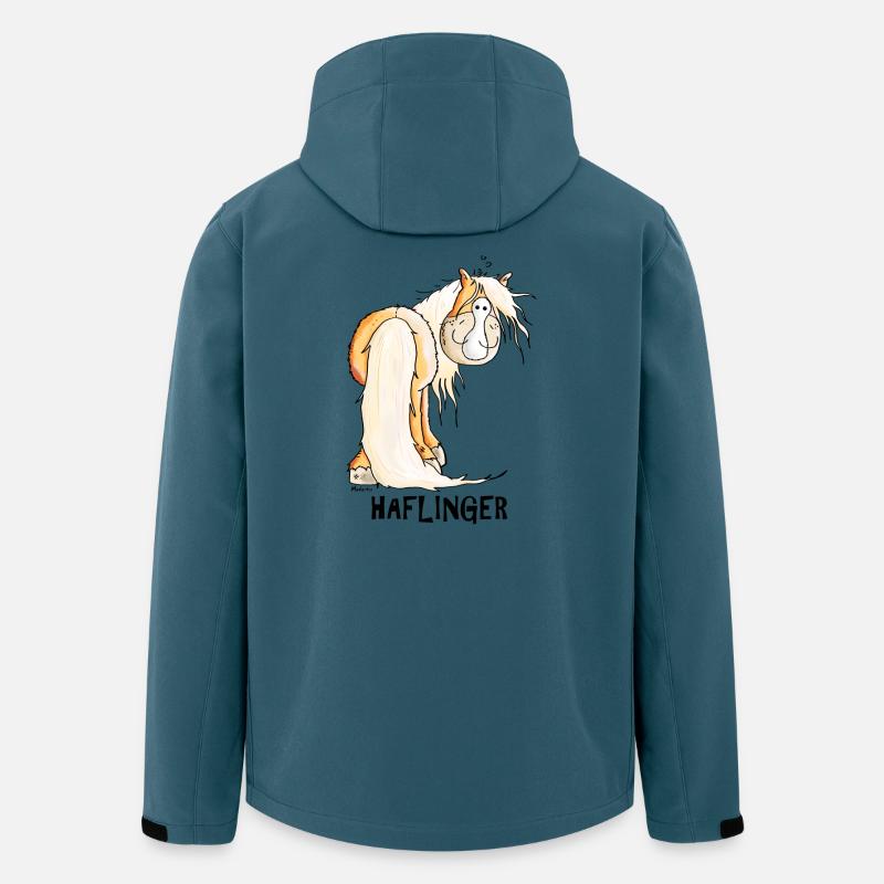 Happy Haflinger - Recycelte Männer Softshell-Jacke von Stanley/Stella - Dunkles Petrol