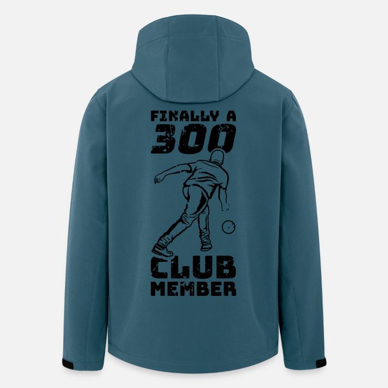 Bowling 300 points - Veste softshell homme en polyester recyclé Stanley/Stella - bleu pétrole foncé