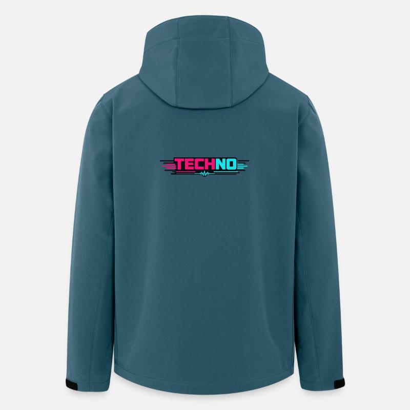 Techno Neon Puls - Recycelte Männer Softshell-Jacke von Stanley/Stella - Dunkles Petrol
