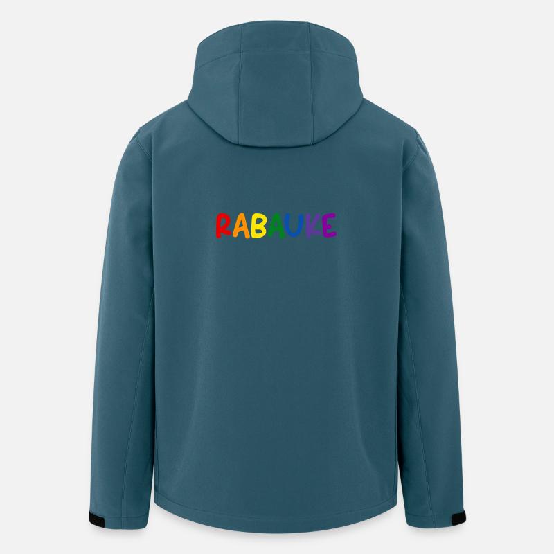 Rabauke Bunte Buchstaben Regenbogen - Recycelte Männer Softshell-Jacke von Stanley/Stella - Dunkles Petrol