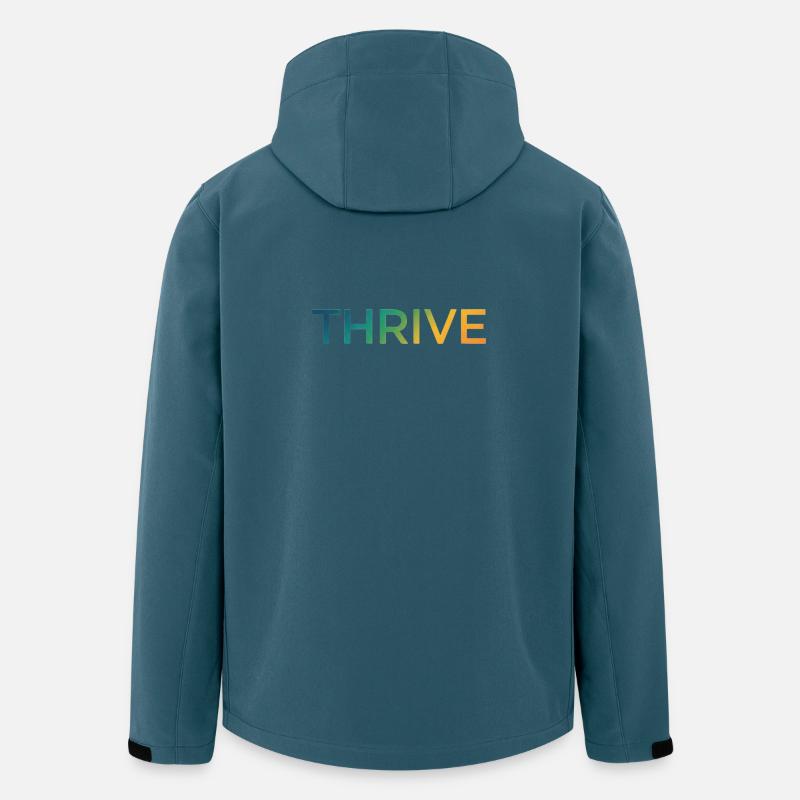 Thrive Gradient Schriftzug - Recycelte Männer Softshell-Jacke von Stanley/Stella - Dunkles Petrol