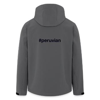 Peruvian Hashtag Peru - Men’s Recycled Softshell Jacket by Stanley/Stella - stargazer - Back - AI Model Male 185 light (185cm)