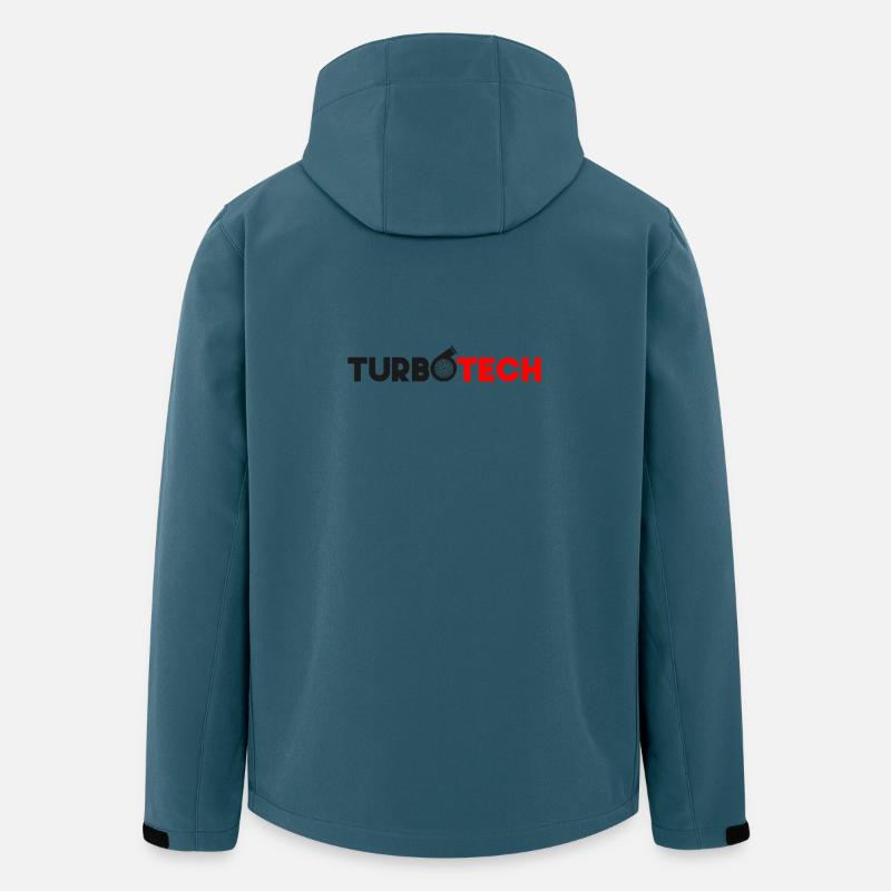 Turbotech - Rot & Schwarz Turbo-Lader - Recycelte Männer Softshell-Jacke von Stanley/Stella - Dunkles Petrol