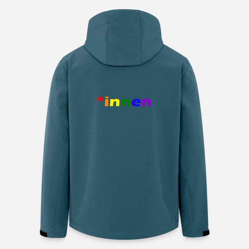 *innen Gendern - Recycelte Männer Softshell-Jacke von Stanley/Stella - Dunkles Petrol