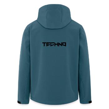 Techno - Recycelte Männer Softshell-Jacke von Stanley/Stella - Dunkles Petrol - Hinten - AI Model Male 185 light (185cm)