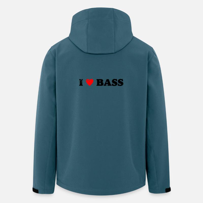 Ich liebe Bass - Recycelte Männer Softshell-Jacke von Stanley/Stella - Dunkles Petrol