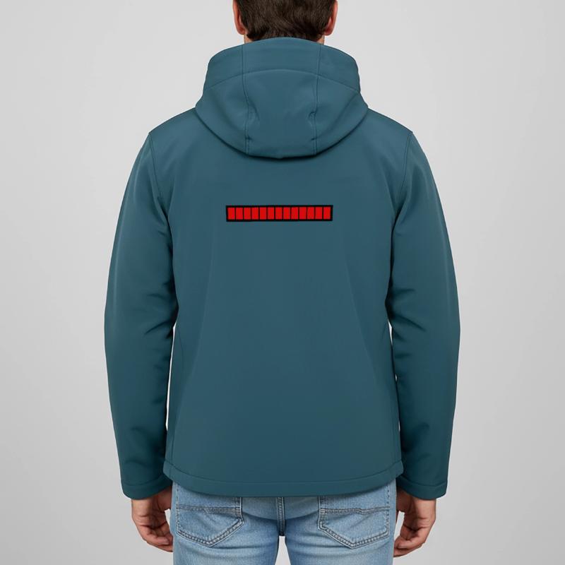 Rectangle loading bar Black Red (100%) Men’s Recycled Softshell Jacket by Stanley/Stella