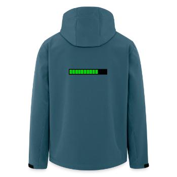 Barre de chargement rectangle Noir Vert (75%) - Veste softshell homme en polyester recyclé Stanley/Stella - bleu pétrole foncé - Dos - AI Model Male 185 light (185cm)