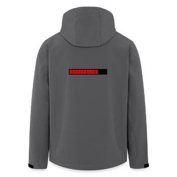 Barre de chargement rectangle Noir Rouge (75%) - Veste softshell homme en polyester recyclé Stanley/Stella - bleu pétrole foncé - Dos - AI Model Male 185 light (185cm)