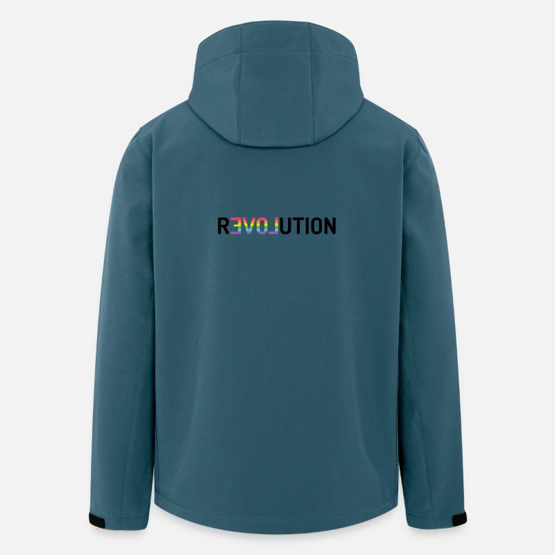 LGBT Pride Month - Revolution der Liebe - Recycelte Männer Softshell-Jacke von Stanley/Stella - Dunkles Petrol