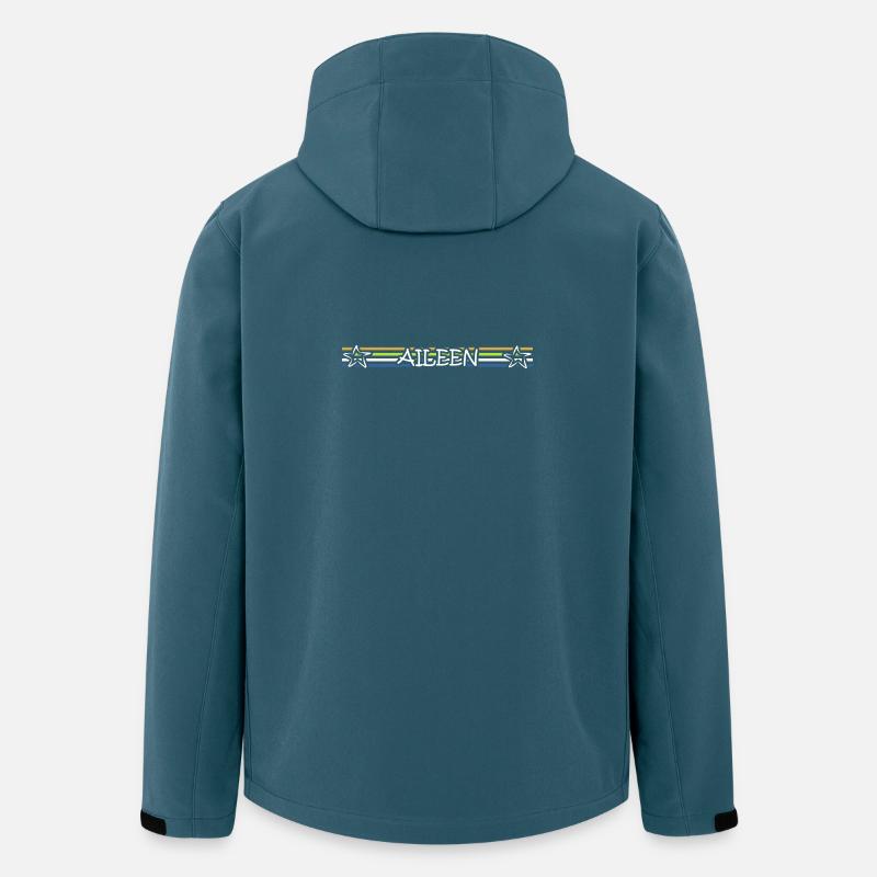 Aileen à la naissance - Veste softshell homme en polyester recyclé Stanley/Stella - bleu pétrole foncé