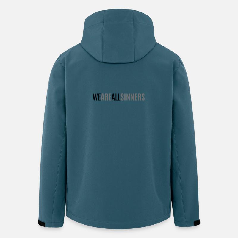 Wir sind alle Sünder - Recycelte Männer Softshell-Jacke von Stanley/Stella - Dunkles Petrol