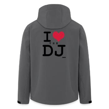 j'aime le dj par wam - Veste softshell homme en polyester recyclé Stanley/Stella - bleu pétrole foncé - Dos - AI Model Male 185 light (185cm)
