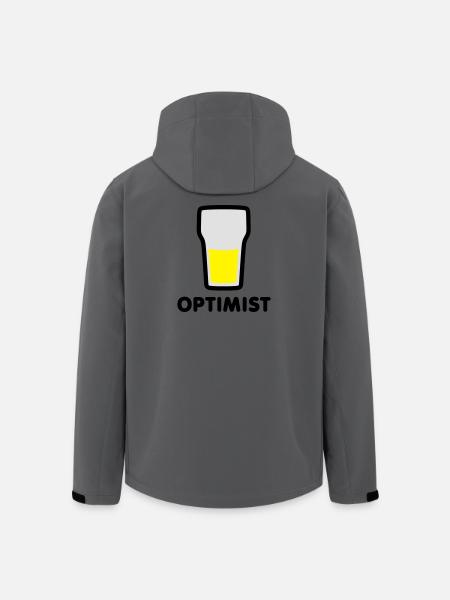 Het glas is half vol - Heren softshell jas van gerecycled polyester Stanley/Stella - donker petrol