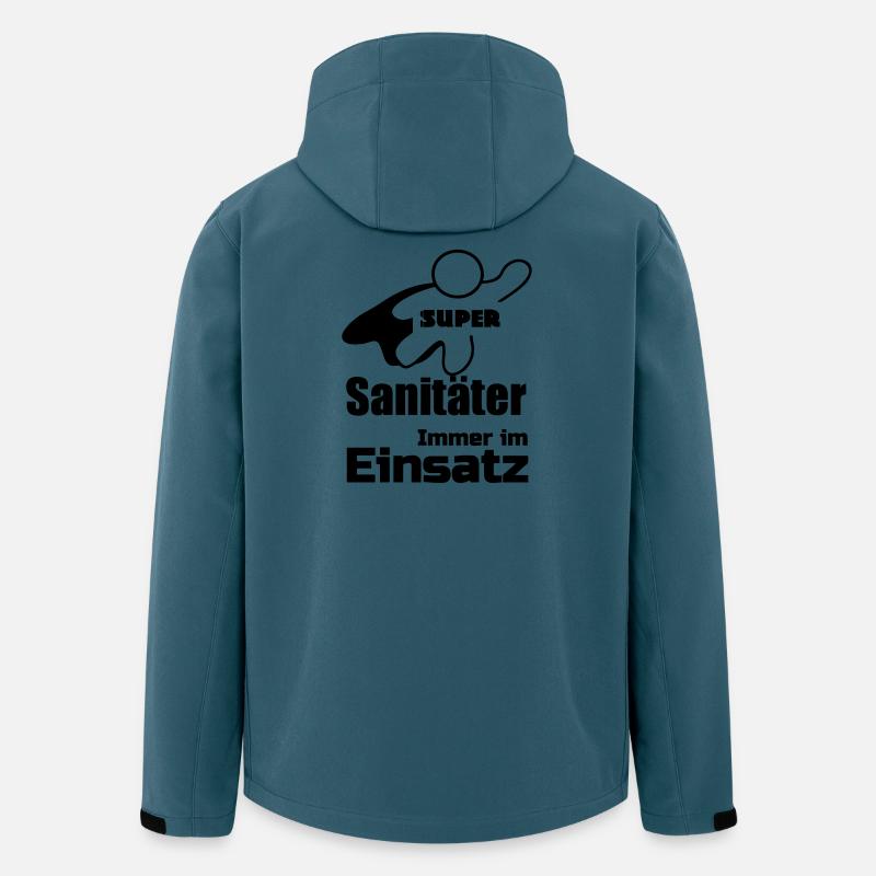 Super Sanitäter Geschenk - Recycelte Männer Softshell-Jacke von Stanley/Stella - Dunkles Petrol