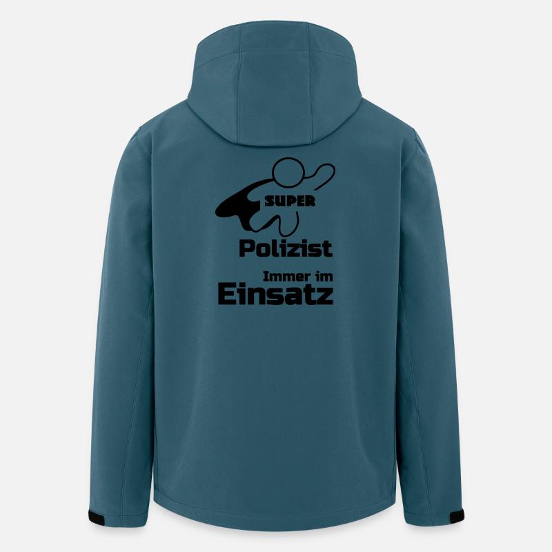 Super Polizist Geschenk - Recycelte Männer Softshell-Jacke von Stanley/Stella - Dunkles Petrol