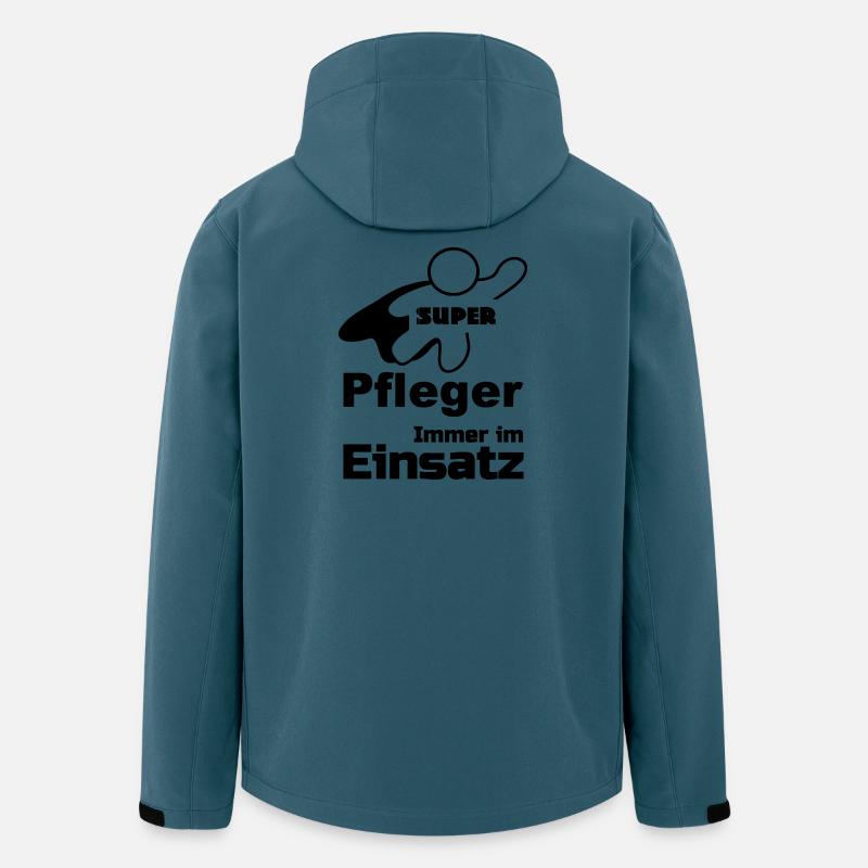 Super Pfleger Geschenk - Recycelte Männer Softshell-Jacke von Stanley/Stella - Dunkles Petrol