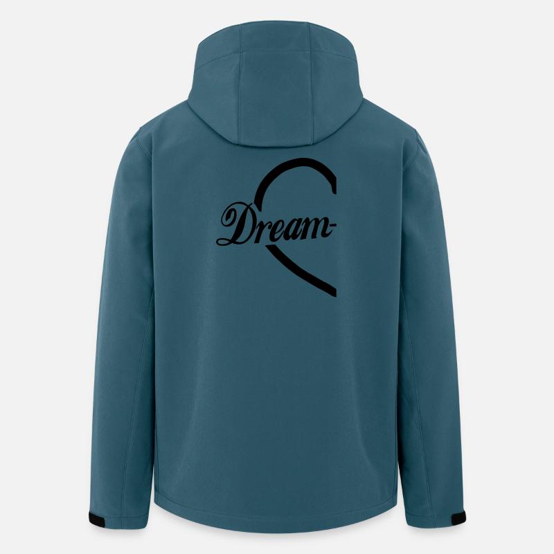 Dream-Team Herz - Recycelte Männer Softshell-Jacke von Stanley/Stella - Dunkles Petrol