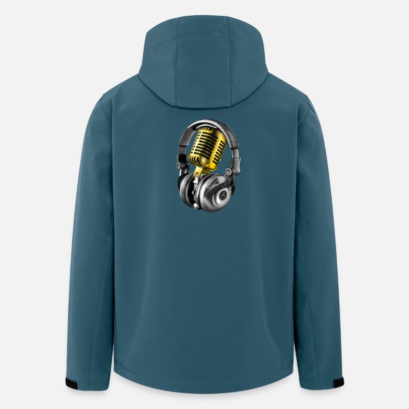 Mikrophon - Recycelte Männer Softshell-Jacke von Stanley/Stella - Dunkles Petrol