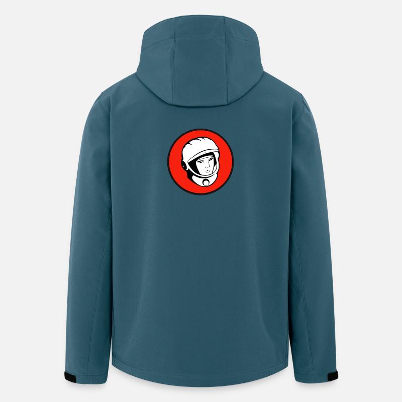 Jurij Gagarin, kosmonaut, Russland, Sputnik, ISS Retro - Softshelljakke herre i resirkulert polyester Stanley/Stella - mørk petroleum