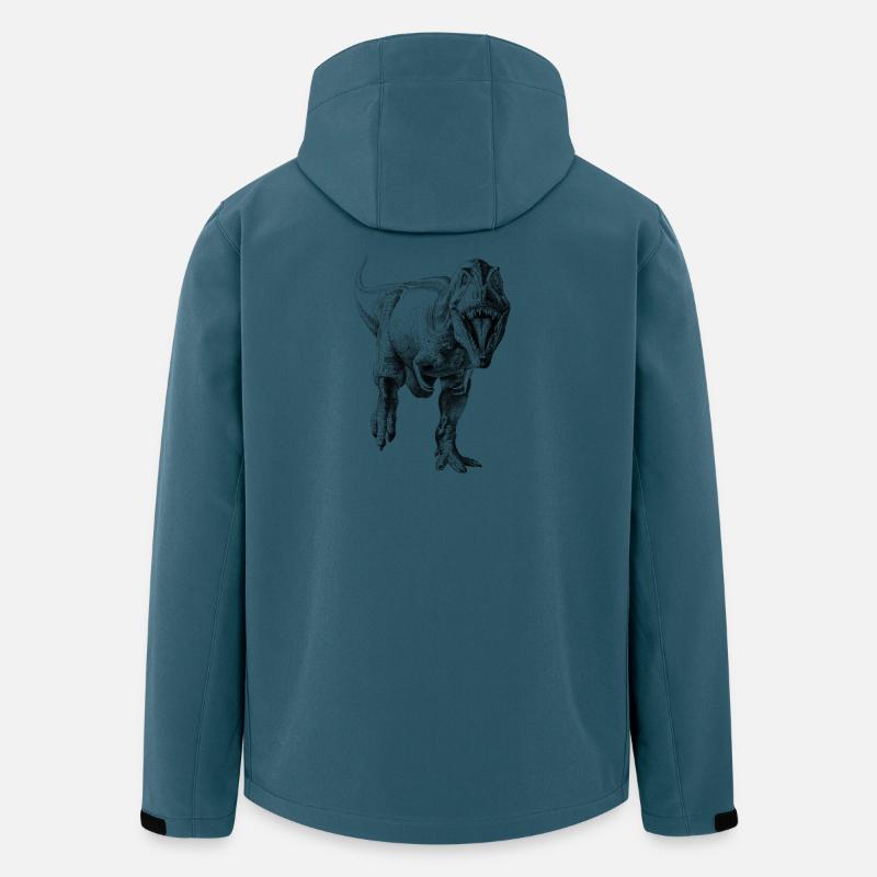 Dinosaurier - Recycelte Männer Softshell-Jacke von Stanley/Stella - Dunkles Petrol