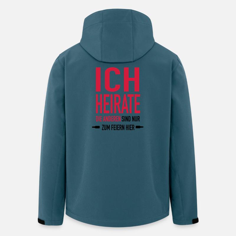 ich Heirate x1 - Recycelte Männer Softshell-Jacke von Stanley/Stella - Dunkles Petrol