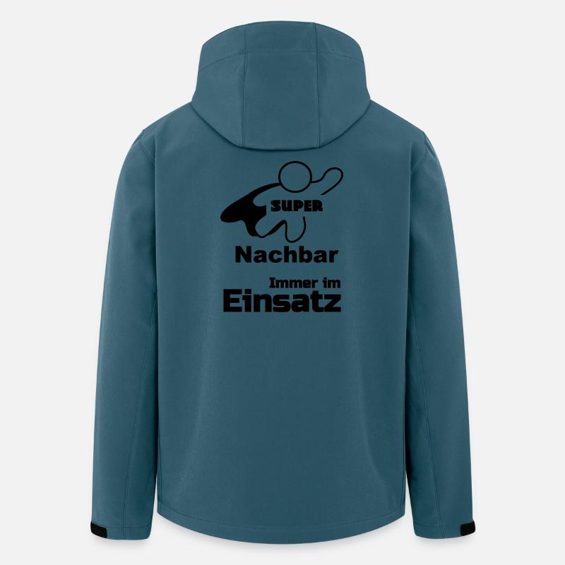 Super Nachbar Geschenk - Recycelte Männer Softshell-Jacke von Stanley/Stella - Dunkles Petrol
