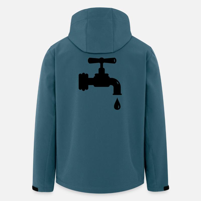 Ein tropfender Wasserhahn - Recycelte Männer Softshell-Jacke von Stanley/Stella - Dunkles Petrol