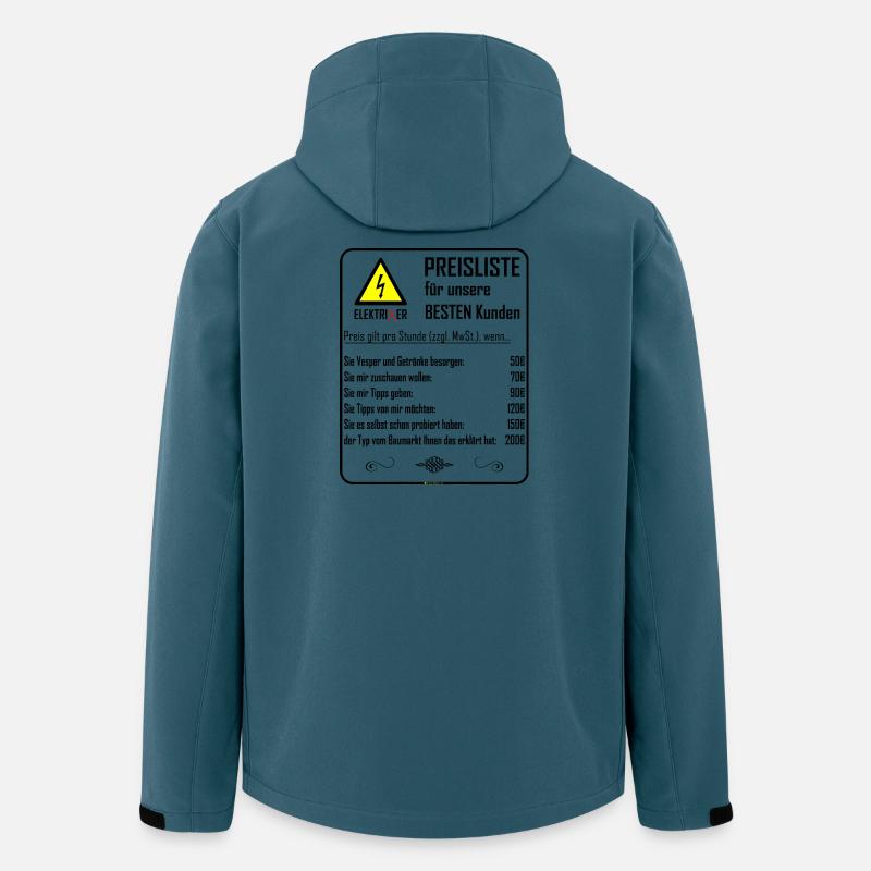 ElektriXer Preisliste (schwarz) V2 - Recycelte Männer Softshell-Jacke von Stanley/Stella - Dunkles Petrol