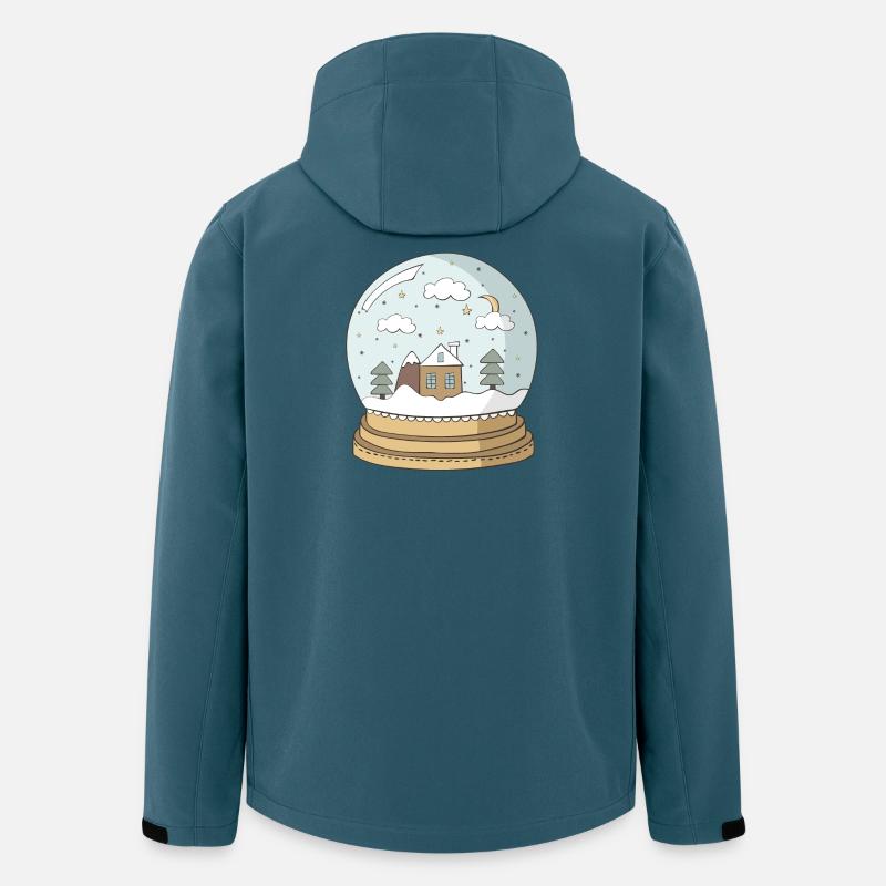 Schneekugel - Recycelte Männer Softshell-Jacke von Stanley/Stella - Dunkles Petrol