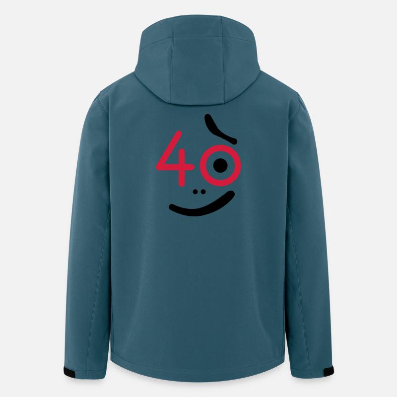 40 Jahre - so what? - Recycelte Männer Softshell-Jacke von Stanley/Stella - Dunkles Petrol