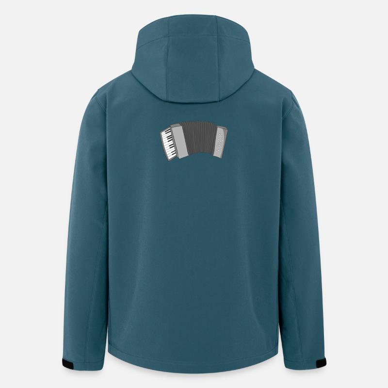 Accordéon - Veste softshell homme en polyester recyclé Stanley/Stella - bleu pétrole foncé