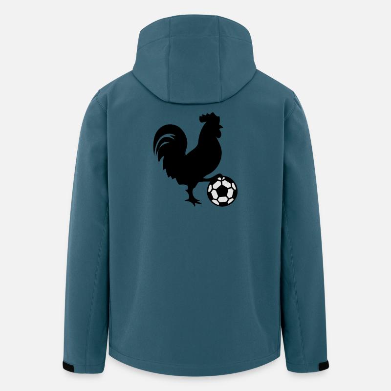 Frankreich Fußball-Hahn - Recycelte Männer Softshell-Jacke von Stanley/Stella - Dunkles Petrol