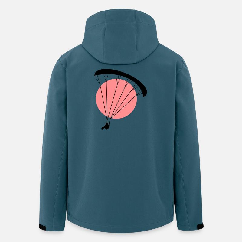 Paraglider Sunset Vektor - Recycelte Männer Softshell-Jacke von Stanley/Stella - Dunkles Petrol