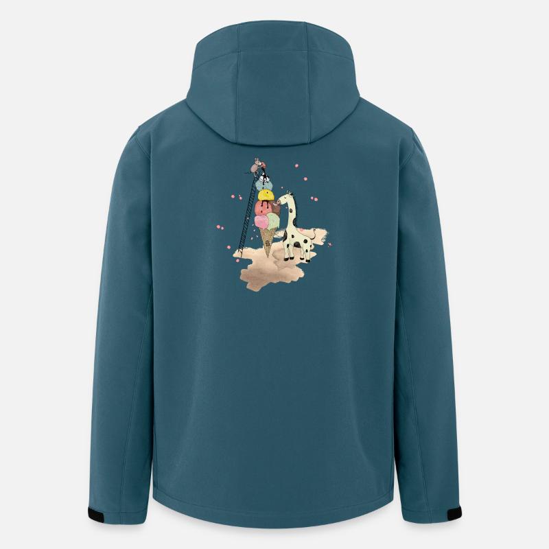 Wildlife Icecream - Recycelte Männer Softshell-Jacke von Stanley/Stella - Dunkles Petrol