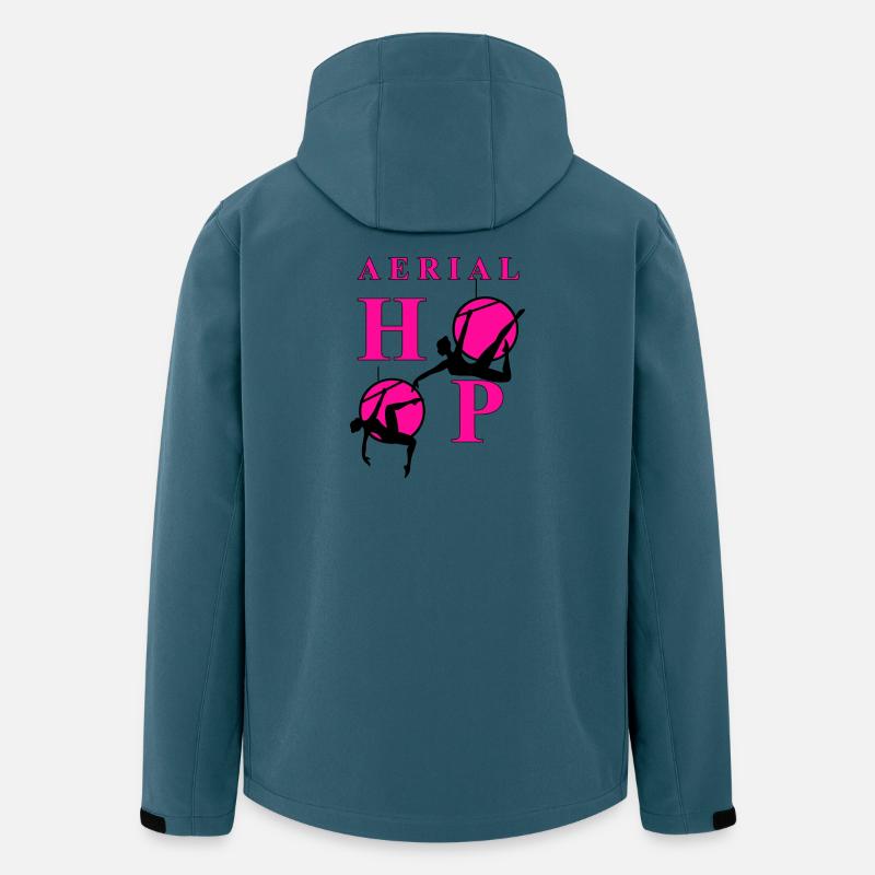 Aerial Hoop Neon Pink Schwarz - Recycelte Männer Softshell-Jacke von Stanley/Stella - Dunkles Petrol