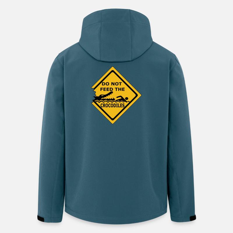 Füttern Sie keine Krokodile - Recycelte Männer Softshell-Jacke von Stanley/Stella - Dunkles Petrol