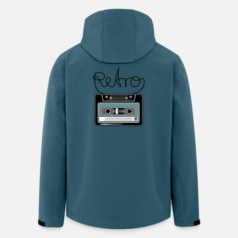 Kassette Retro Mixtape Bandsalat - Recycelte Männer Softshell-Jacke von Stanley/Stella - Dunkles Petrol