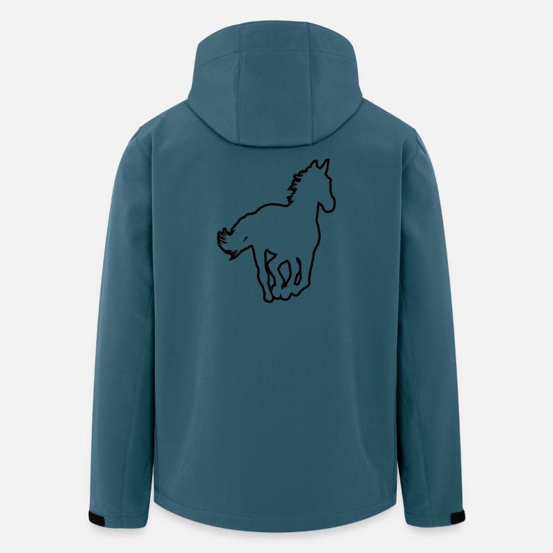 Un cheval - Veste softshell homme en polyester recyclé Stanley/Stella - bleu pétrole foncé