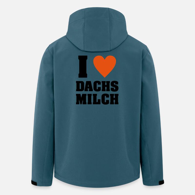 I love Dachsmilch - Recycelte Männer Softshell-Jacke von Stanley/Stella - Dunkles Petrol