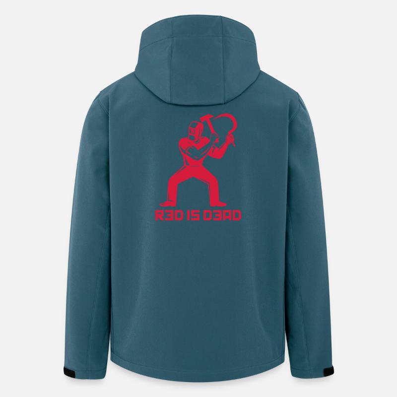 Rot ist tot - Recycelte Männer Softshell-Jacke von Stanley/Stella - Dunkles Petrol