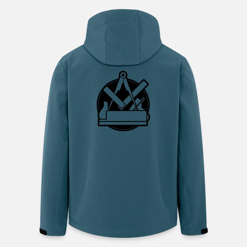 La guilde des menuisiers - Veste softshell homme en polyester recyclé Stanley/Stella - bleu pétrole foncé