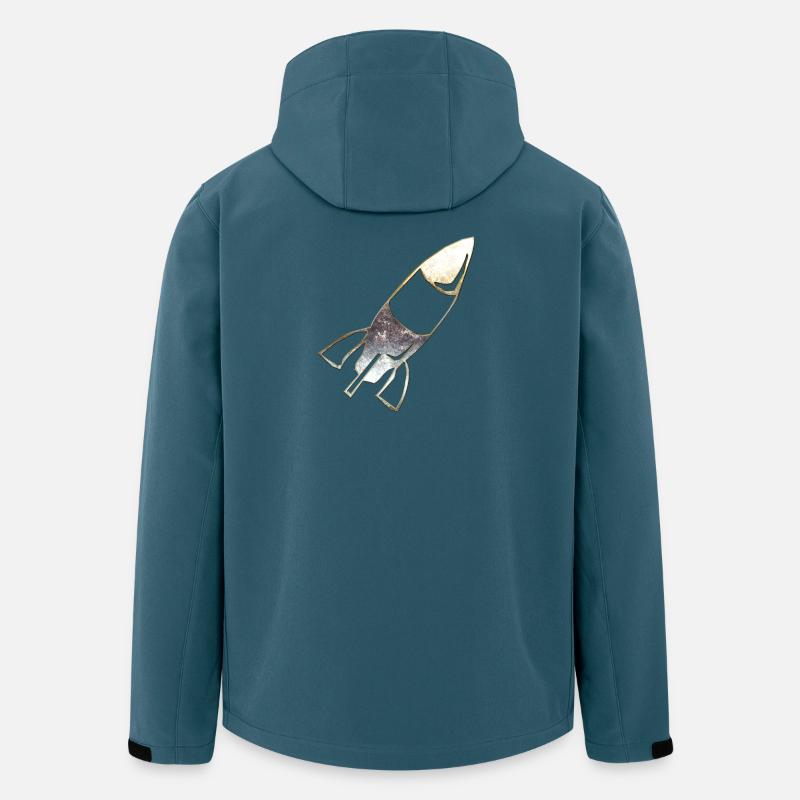 Rakete 15 - Recycelte Männer Softshell-Jacke von Stanley/Stella - Dunkles Petrol